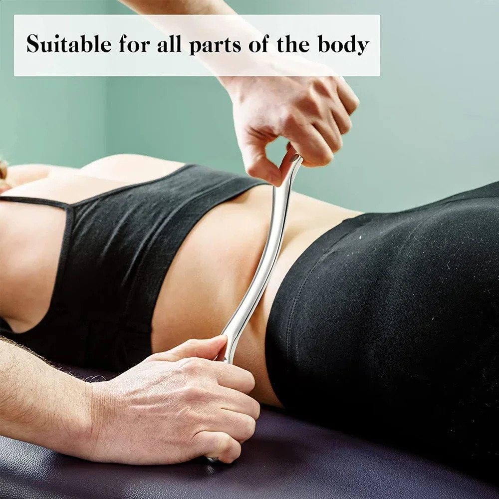 Stainless Steel GuaSha Massager Muscle Scraper Metal Scraping Tool Body Shaping Deep Tissue Fascia Face Relaxation Massage Stick 250418