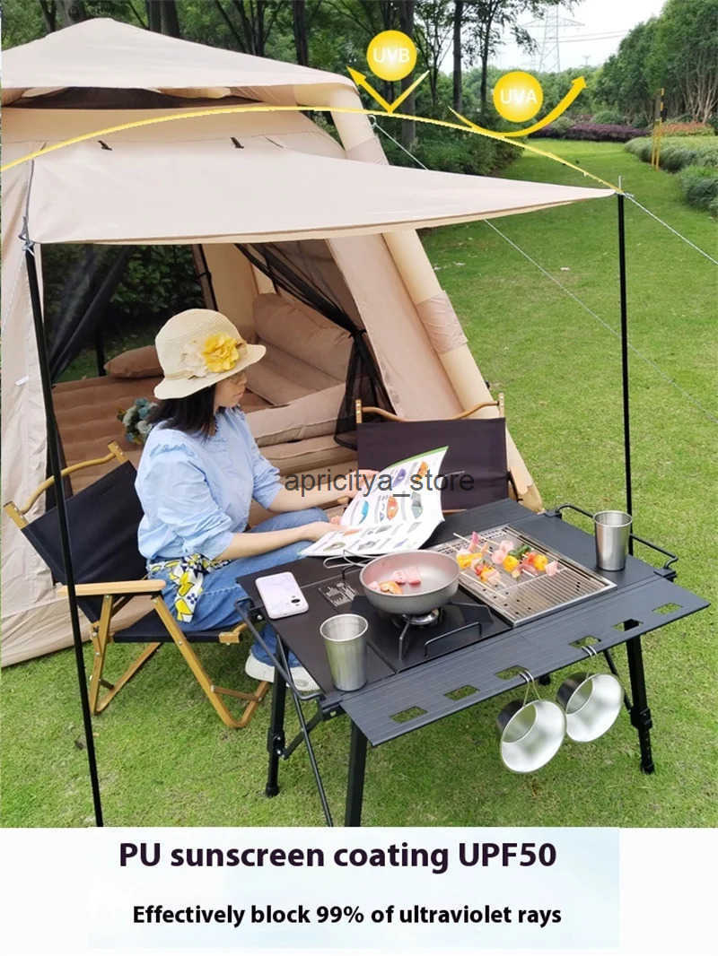 Large camping air tents that can accommodate 4-5 people dome tents family hiking tents inflatable one touch outdoor tents Q250423
