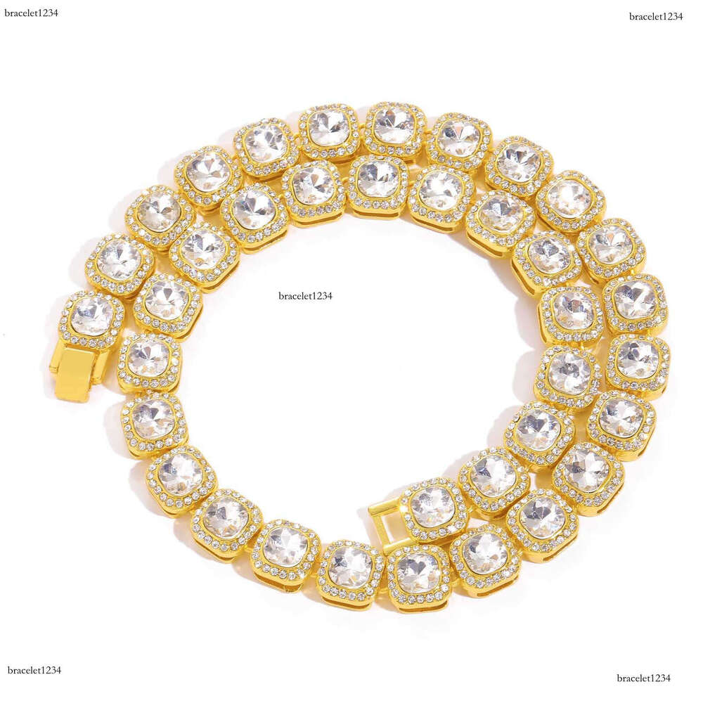 Luxury designer Hip Hop 13mm Choker Set with Cuban Chain Hip Hop Ice Out VVS Moissanite Necklace Bracelet with free shipping