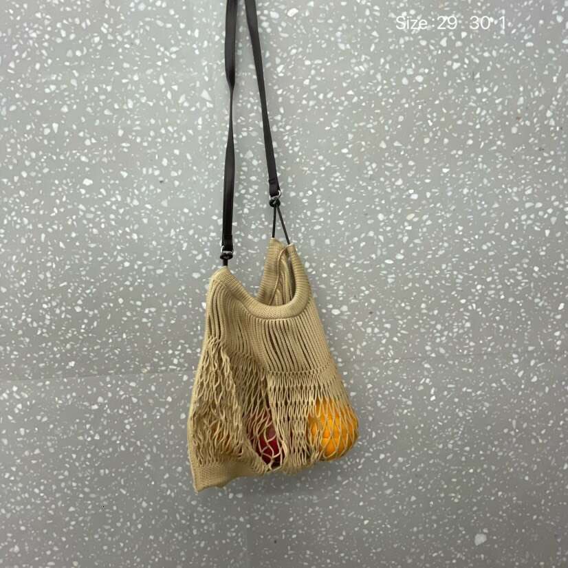 Ins Style Resort Beach Bag New Internet Celebrity Fashion Versatile Leisure Net Straw Woven Single Cross Shoulder Beach Vacation Style Women S Bag KQ