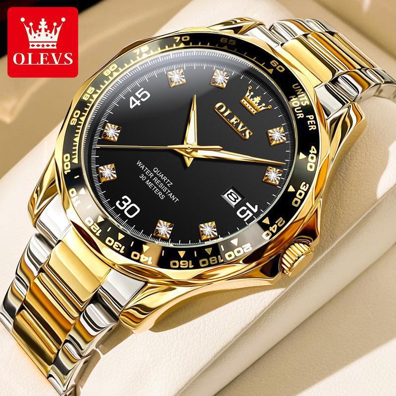 OLEVS Brand Designer Olevs Brand Watch Wholesale Lex Green Submariner Quartz Watch Waterproof Men's Watch Men's Luxury Watch Free Delivery W