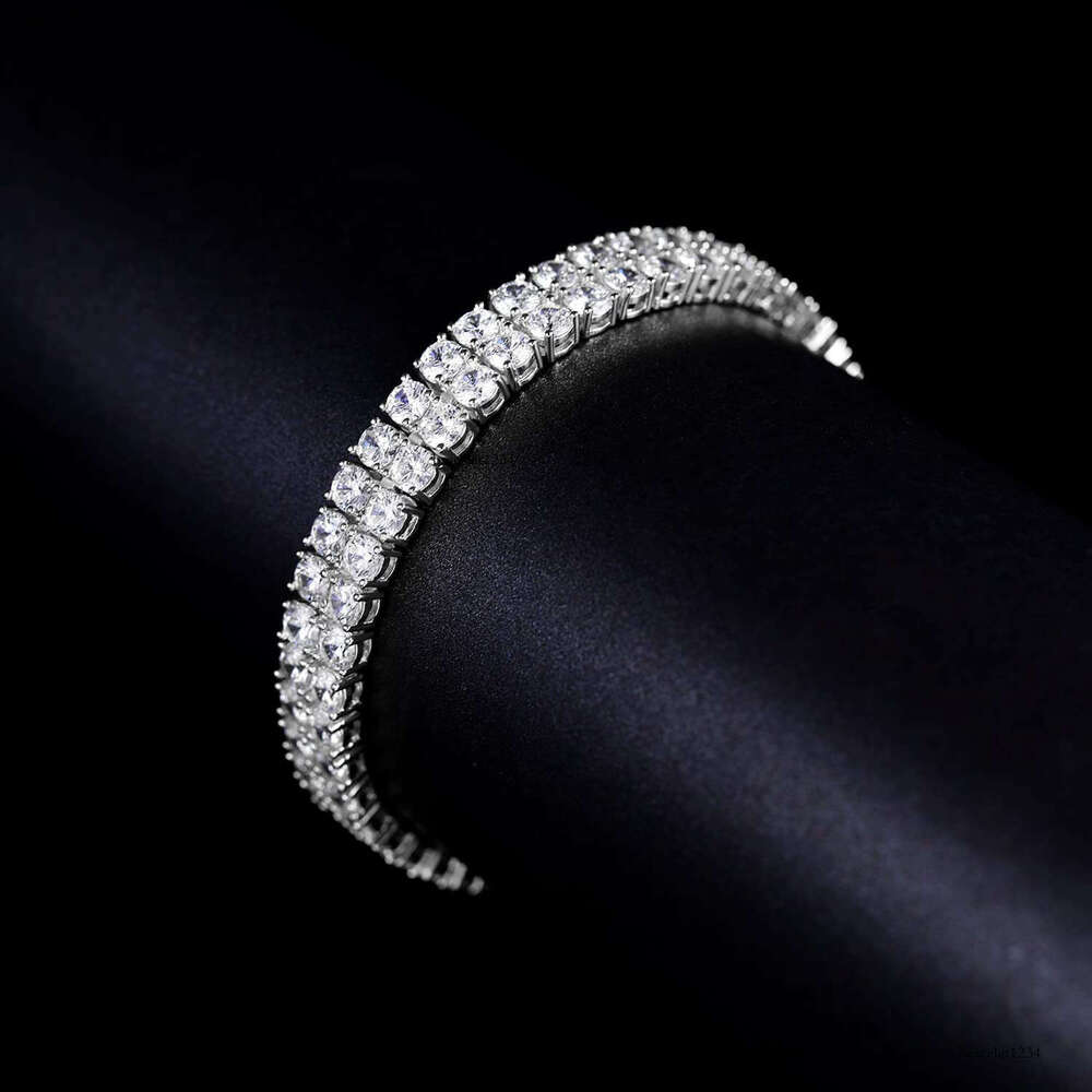 New Arrival 2 Rows 3 Rows Tennis Bracelets Sterg Sier Jewelry Fashion Iced Out Moissanite Bracelet for Men and Women