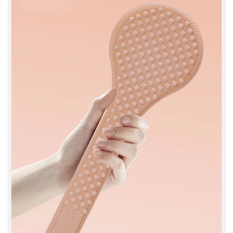 Multi-Functional TPE Back Knock Hammer 3D Convex Point 38.5cm Long Massage Stick for Full-Body Stress Muscle Relaxation 250418