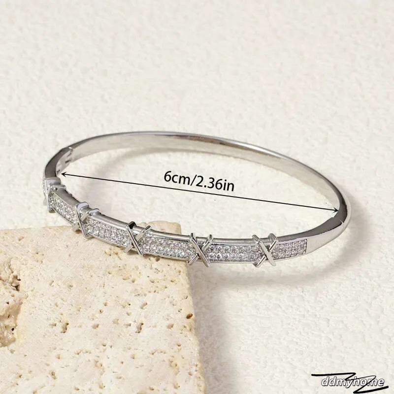 Bracelet Designer Bracelets For Women Luxury Jewelry Copper Plated With High-Quality Fashion Zircon Inlay Bangle Holiday And Vacation Gifts Ddmyhome