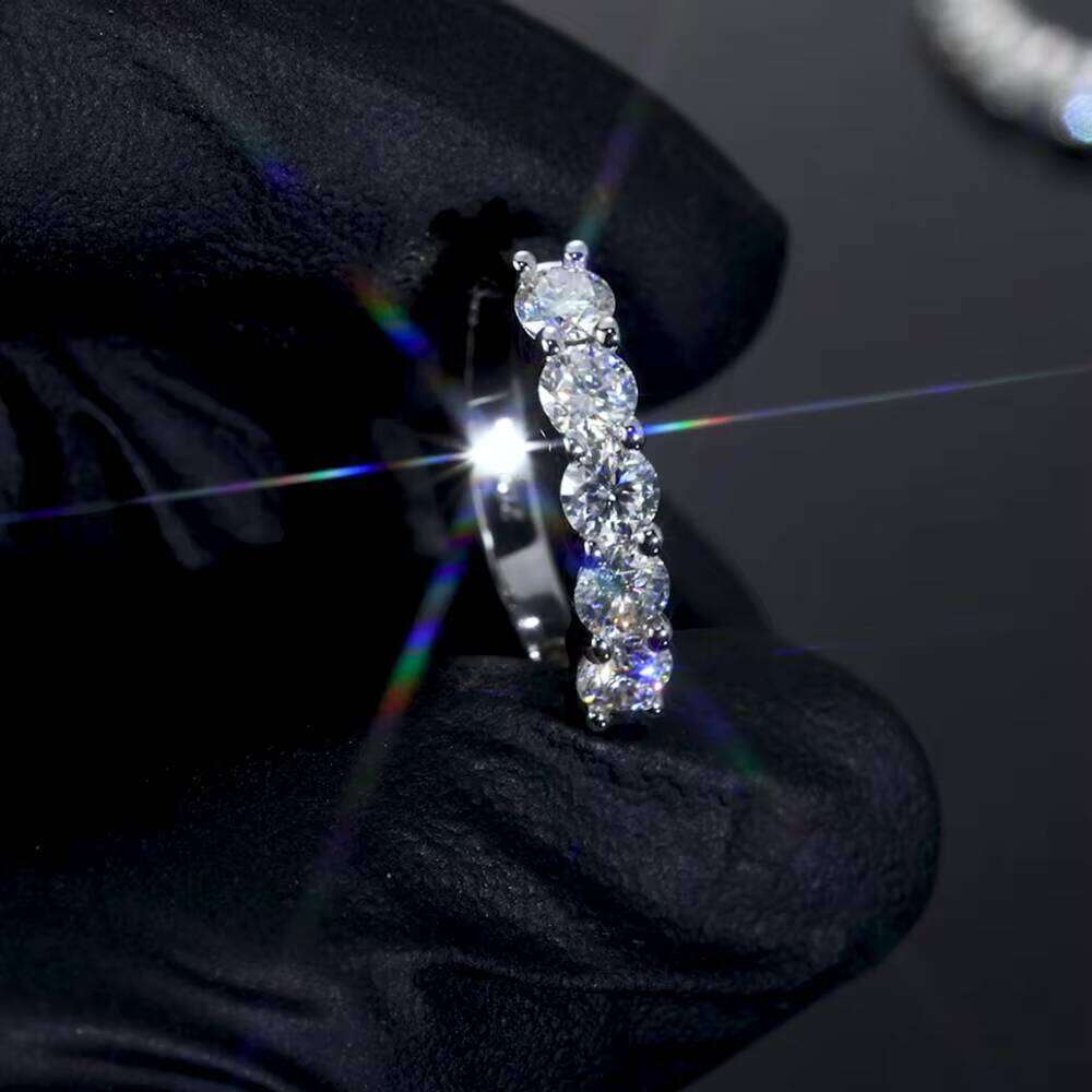 1.4ct 1ct 0.6ct Pure Sier Sparkling VVS Silicon Stone Lab Created 14k Gold Plated Hoop Earrings for Women and Men