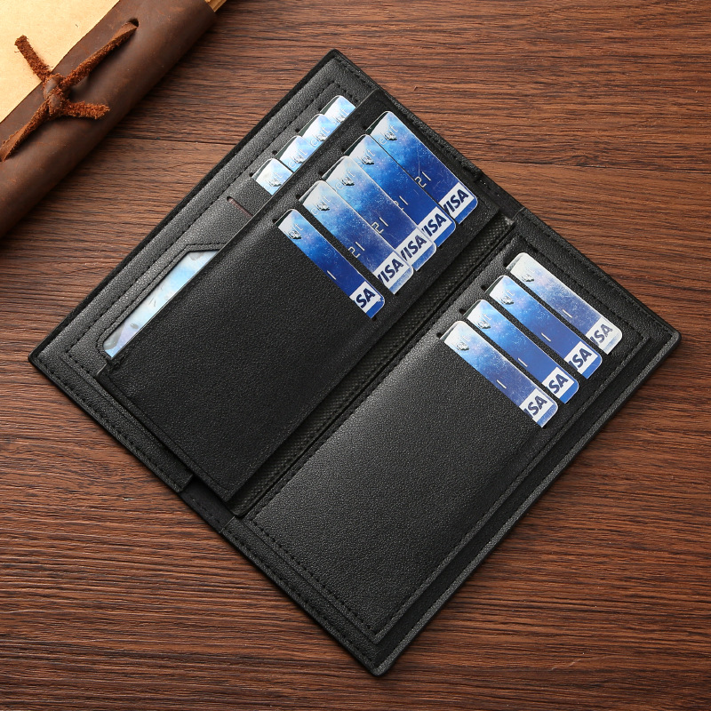 Cross-border new men's fashion long wallet soft leather wallet handbag large capacity business bag multi-card card bag