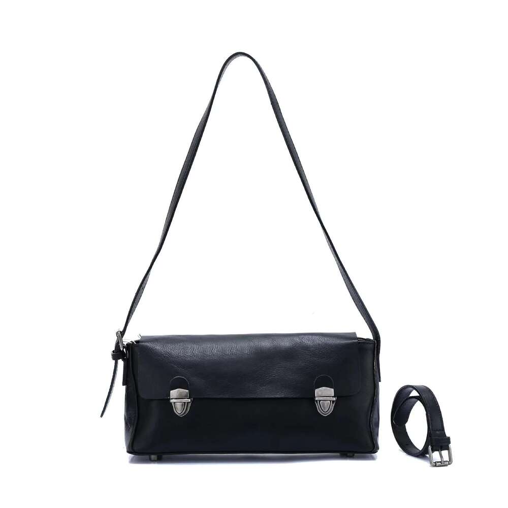 Vegetable Tanned Leather Shoulder High Sense Commuter Mobile Ladies Niche Baguette Armpit Bag Designer's bag