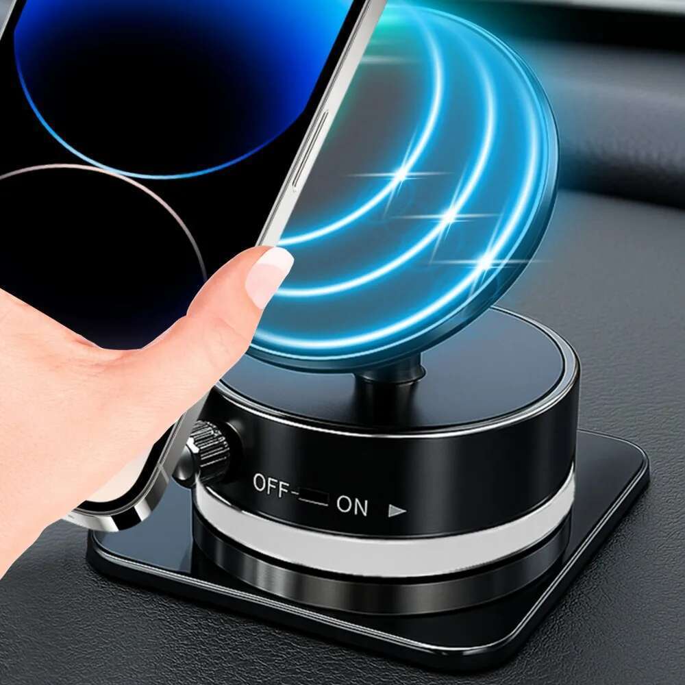 ion Car Phone Mount Auto Dashboard Windshield Vacuum Adsorption Aluminum Alloy Holder for IPhone Samsung GPS Stand