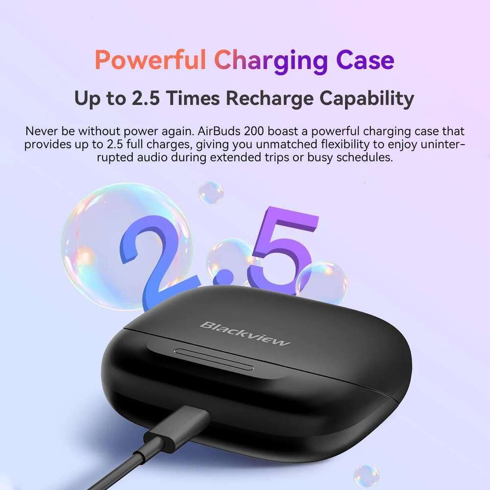 Blackview Airbuds 200 Headset Open-Ear Wireless Headphones Touch Control Sports Air Conduction Bass ENC Earphones 500mAh IP68