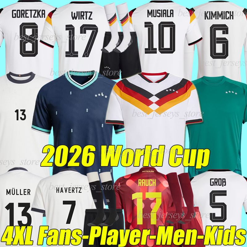 4XL 2026 GerMANys 125th WIRTZ Soccer Jerseys KIMMICH GNABRY LEWELING GORETZKA F.NMECHA ADEYEMI TAH BAUMANN fans player version Men Kids Kit Sock Football Shirt
