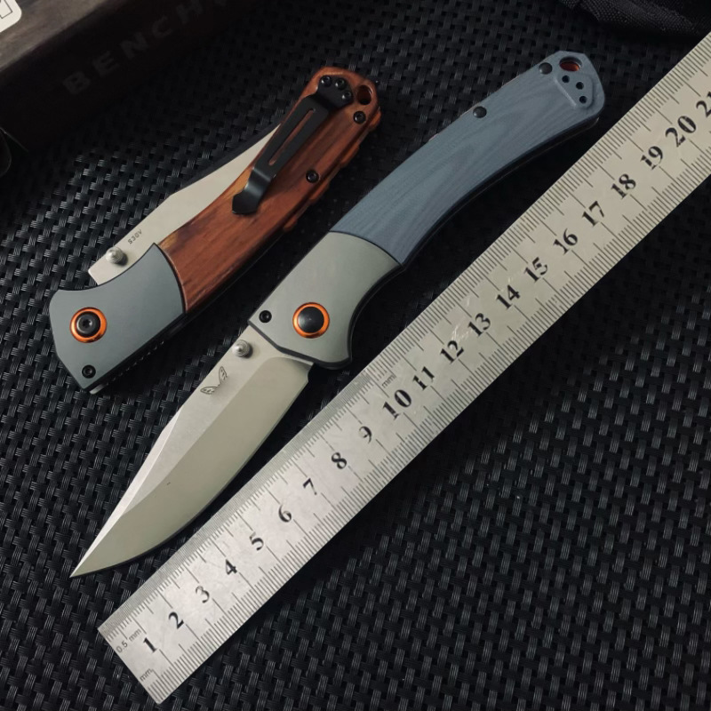 BM 15080 Folding Pocket Knife Damascus Blade Sourwood / G10 Handle Hunting Knife Outdoor EDC Camping Survival Tactical Tools