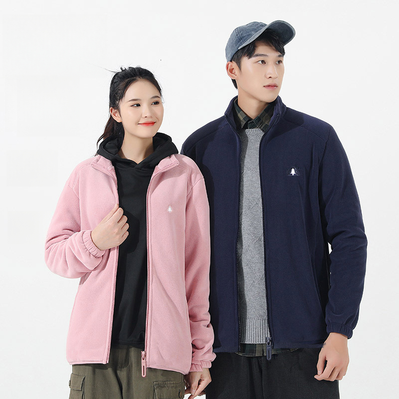 Fleece Jacket for Men and Women Autumn and Winter Warm Polar Fleece Outdoor Couple's Large Size Fleece Coat Softshell Jacket Inner Liner free shi - view 3