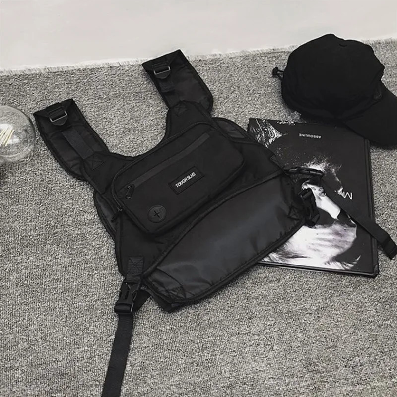 Chest Bag Hip Hop Streetwear Fashion Tactical Package Multifunctional Large Capacity Sports Casual Tactical Vest Bags Waterproof R250423