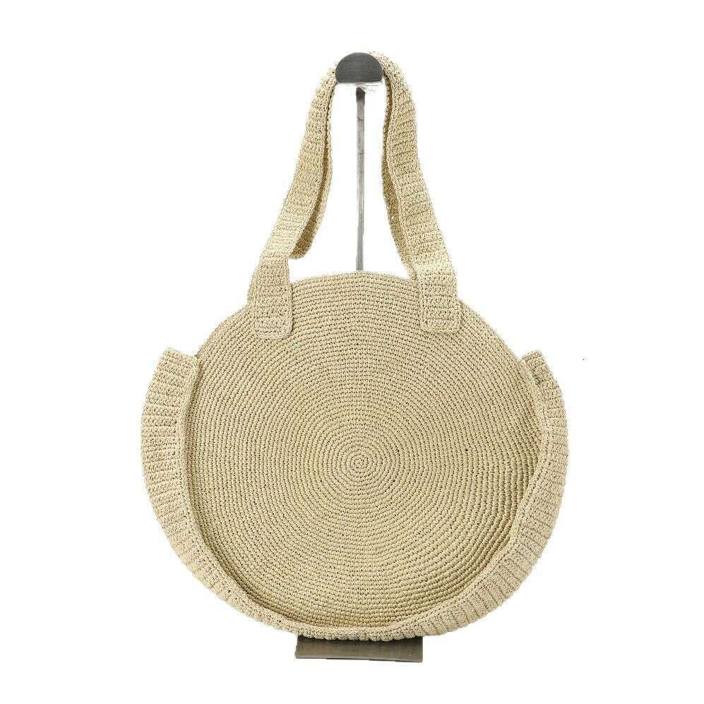 Ins Style Resort Beach Bag Japanese And Korean Handmade Woven Lafite Grass Summer Beach Travel Shoulder Bag Large Capacity New Model KQ
