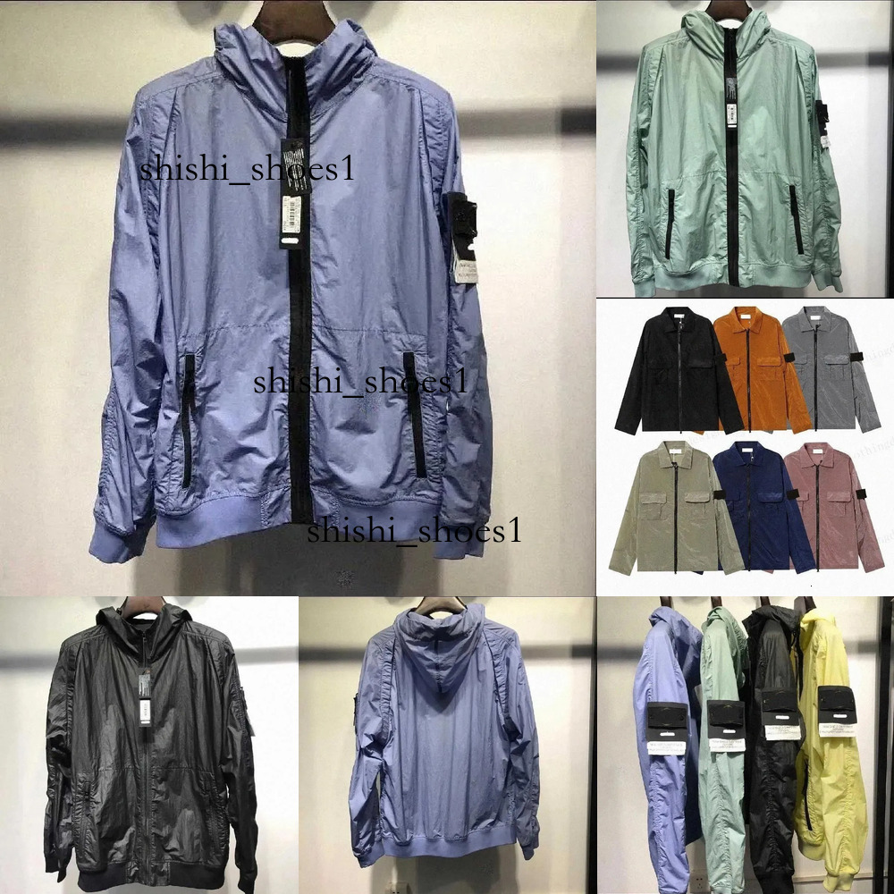 Men's Jackets Designer Pocket Stones Jacket Long Sleeve Zipper Badges Men Casual Coat Windbreaker Embrodiery Mens Shirts Cp Jackets