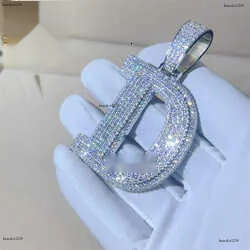Designer JewelryCustom top quality hip hop iced out dia sterg sier gold initial moissanite letter pendant