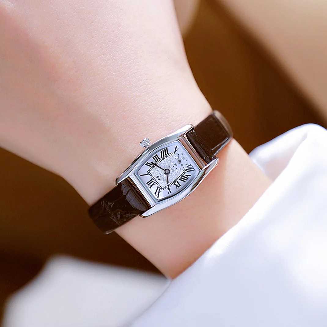UTHAI Womens Watch Versatile Retro Style Luxury Brand Leather Steel Belt Waterproof Womens Fashion Quartz Watch Gift Z250422