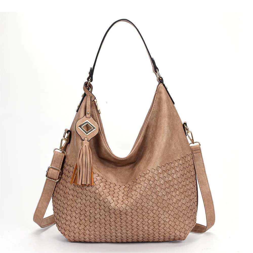 Fashion Classic Woven Hobo Minimalist Tassel Shoulder Bag Ladies Handbag On Sale PU Leather Bags Bag