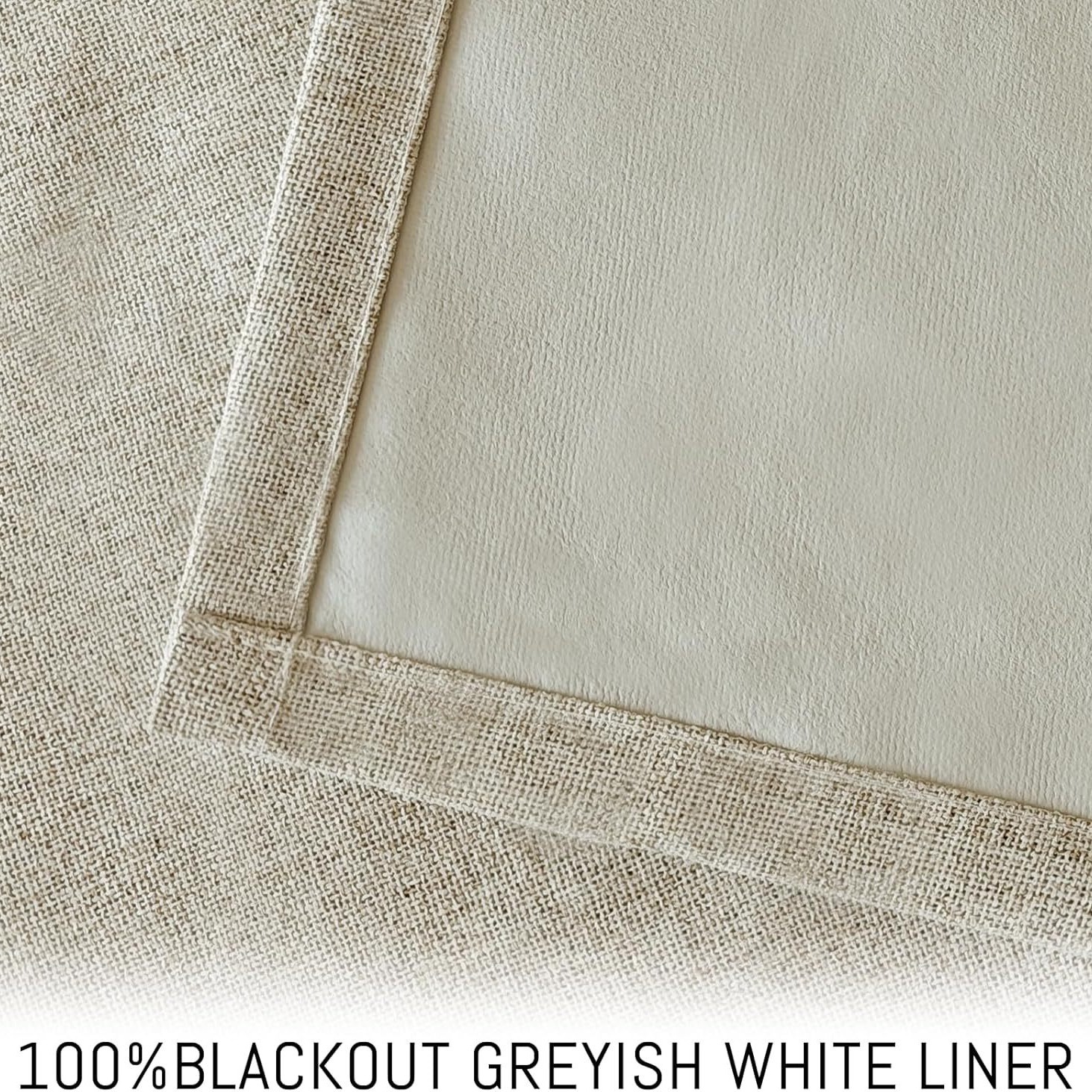 T0413 linen curtain finished product composite beige coating bedroom living room full blackout 100% foreign trade ring
