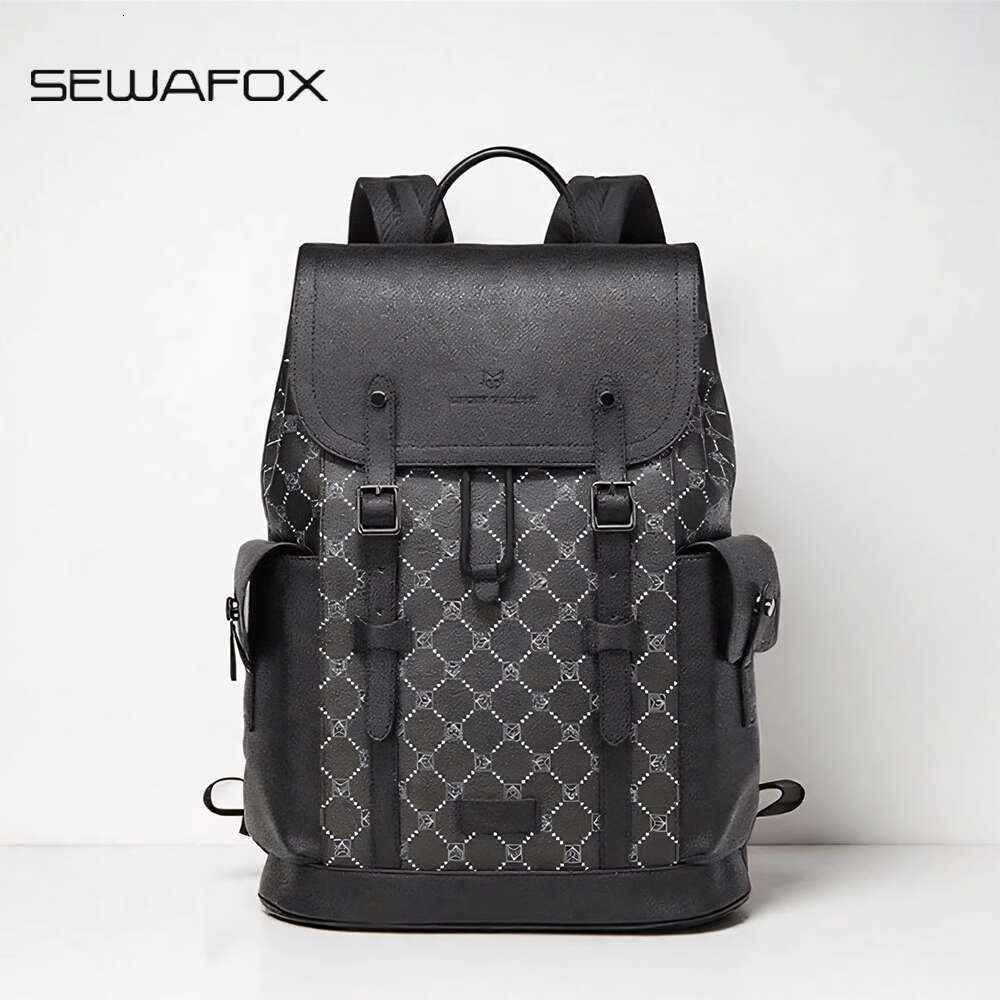 Men's Business Backpack, Mens Laptop Backpack: Large Capacity Commuting for Travel and Work, High-End Leather Computer Bag Z260202
