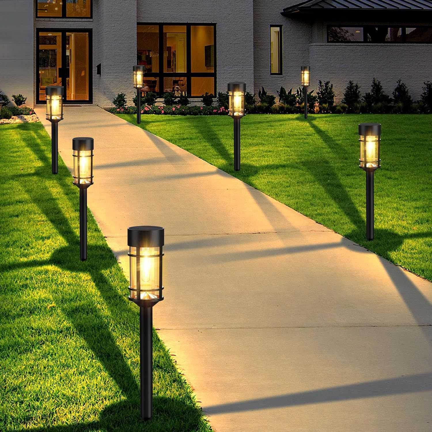 Solar tungsten filament outdoor lighting street lamps, courtyard and garden ground insert lawn atmosphere landscape lamps, waterproof tungsten filamen