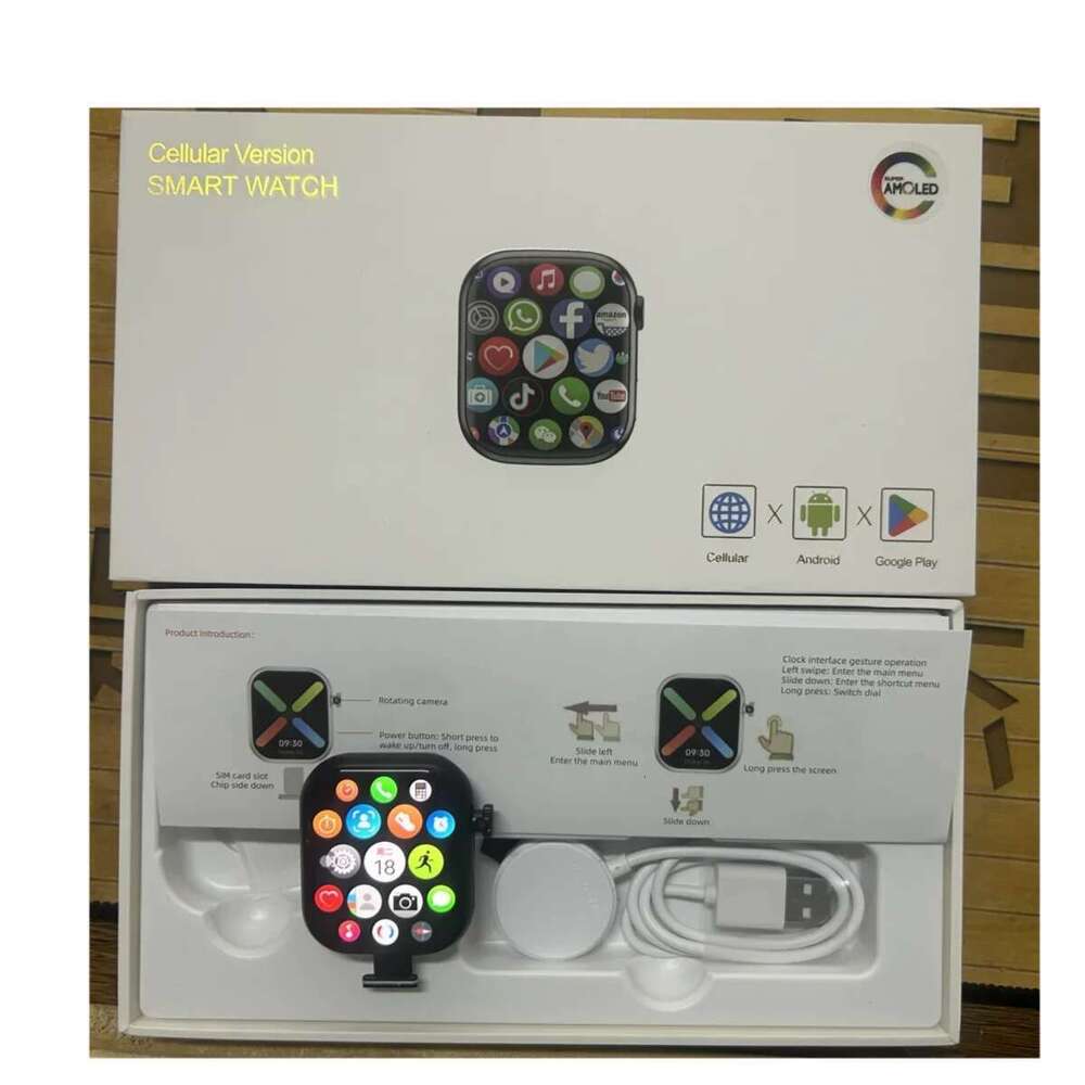 VP29Smart Watches Smartwatch With Android 10.0 OS 2.29inch Amoled Rotating Camera GPS WIFI NFC Google Play Store