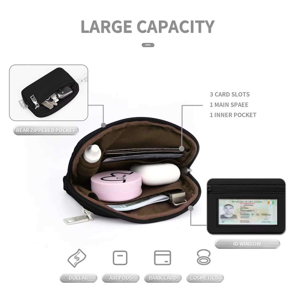 DHgadgets New Arrival Custom Detachable Pouch Summer Wristlet Keychain Coin Purse Nylon PVC Pocket Card Holder Bracelet Wallets Bags