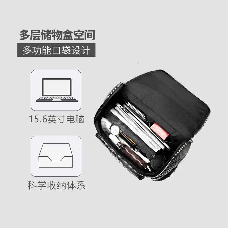 Fashion Alligator Pattern Genuine Leather For Men Business 15.6 Inch Laptop Rucksack School Computer Backpack Bag