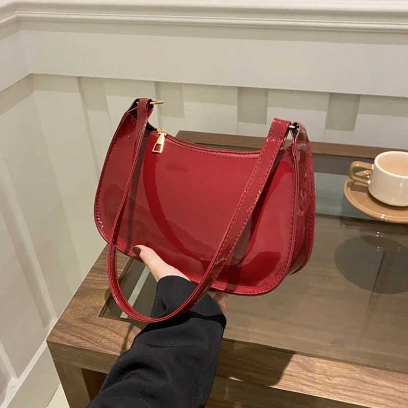 Retro Solid Color PU Leather Shoulder Bag Fashion Womens Handbags Casual Designer Hobos Underarm Bag Purses and Handbags XJ250610