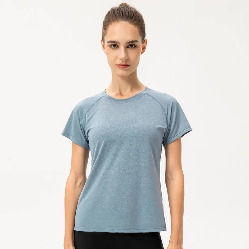 Yoga Tops Women Loose Casual Sports Short Sleeve Breathable Running Training T-Shirt Workout Quick Dry Fiess Top Gym T Shirt