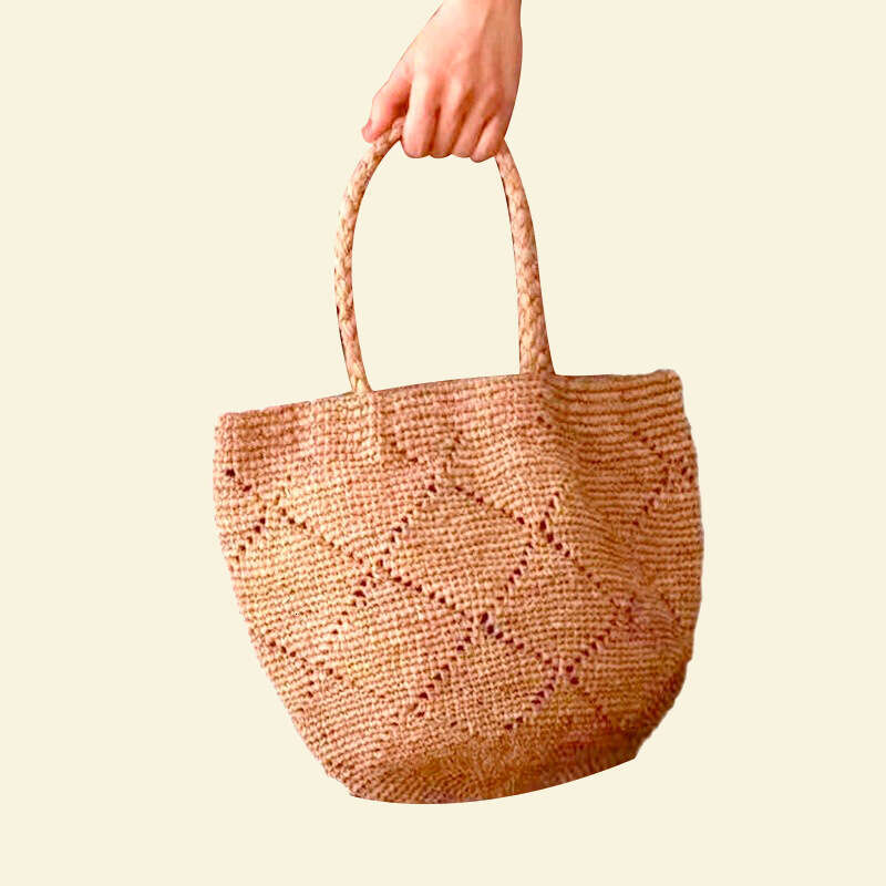 Ins Style Resort Beach Bag Hand Woven Shoulder Bag Handbag Women S Simple And Versatile Travel Leisure Vacation Beach Bag KQ