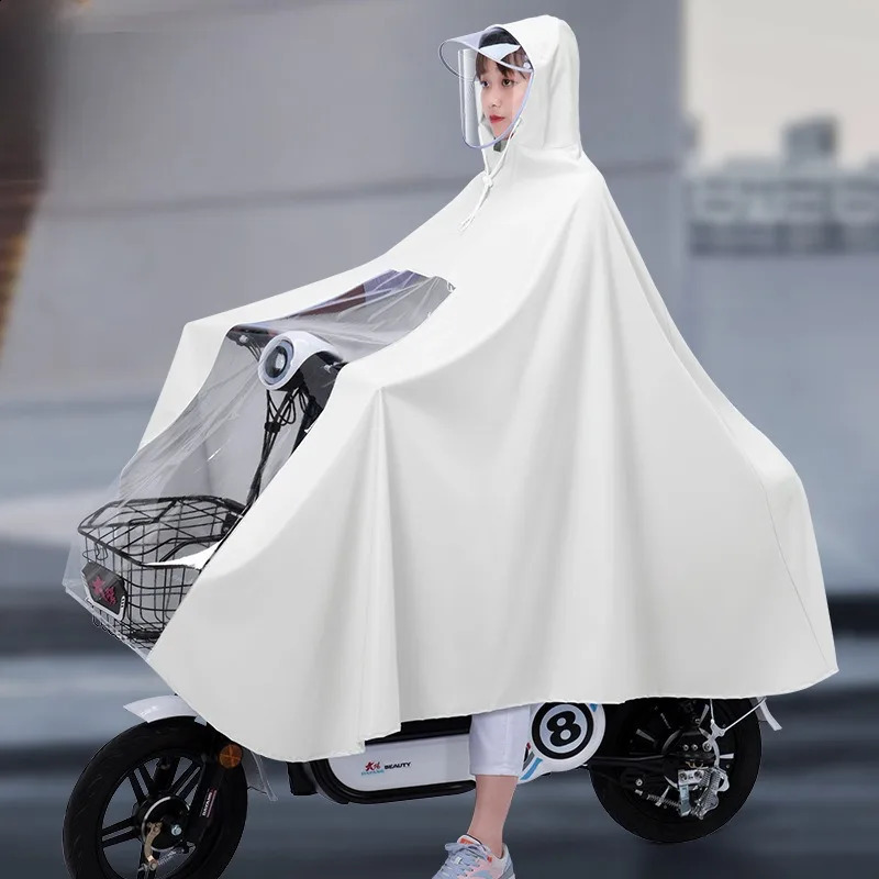 Motorcycle Riding Raincoat Waterproof Full-body Raincoat for Men and Women Increased Thickened Adult Poncho Raincoat 250421