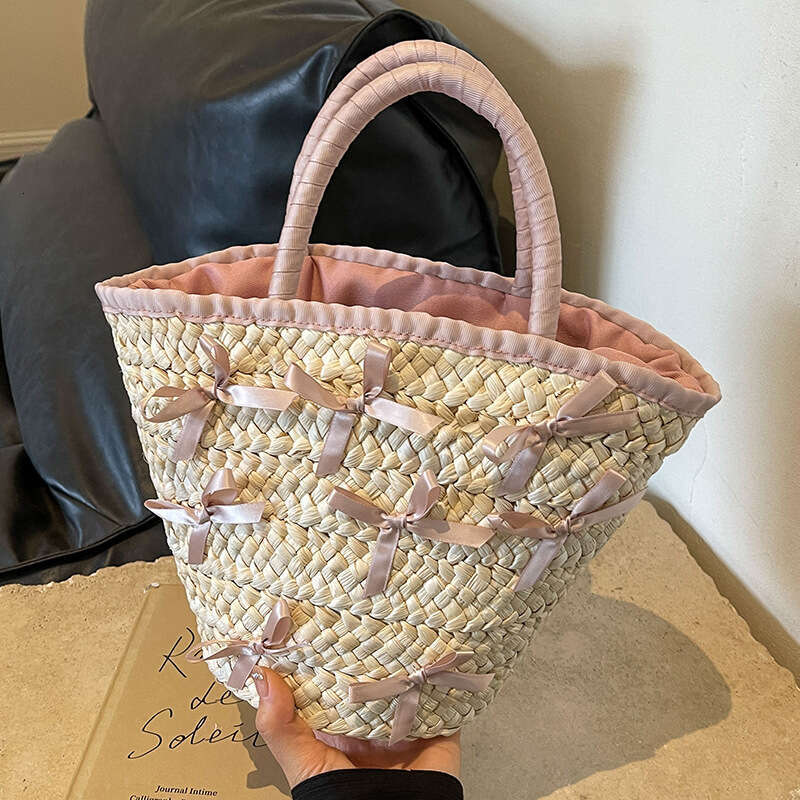 Ins Style Resort Beach Bag Woven Straw For Women With Large Capacity New Summer Versatile Portable Beach Resort And Bucket Bag KQ