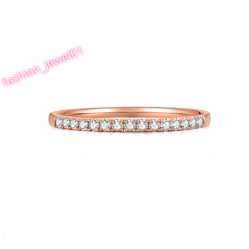 18K Rose Gold Classic Style Lab Grown Diamond Ring Wedding Engagement CVD HPHT Diamonds Womens Party Jewelry