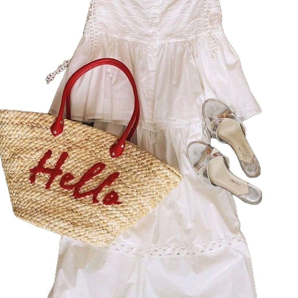 Ins Style Resort Beach Bag Korean Dongdaemun Instagram Blogger S Same One Shoulder Grass Woven Bag Large Capacity Handheld Vacation Style Beach Bag KQ