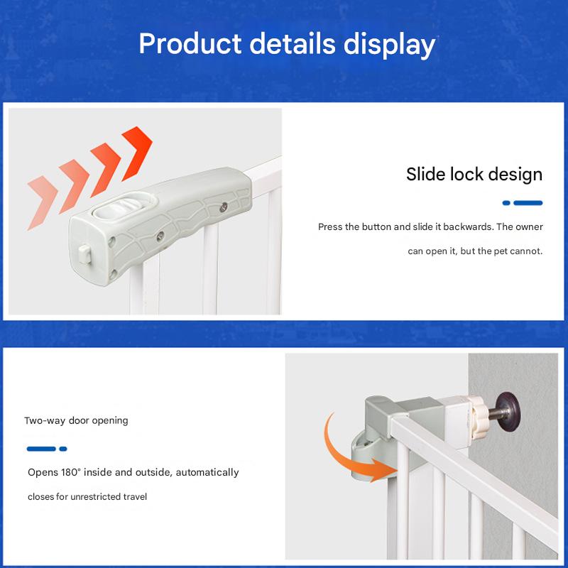 Cat-proof door fence dog indoor balcony partition fence encryption heightened punch-free cat guardrail pet door fence - view 5