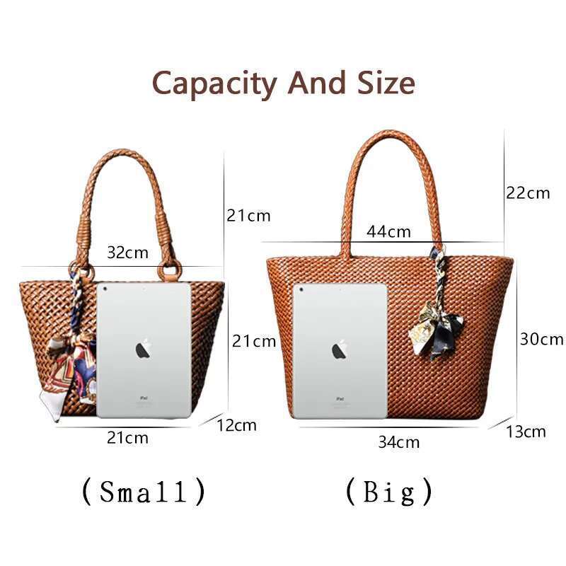 Cowhide Woven Women's Handmade Bag With Genuine Leather Texture, Casual Niche Retro French Hand-Held Shoulder Bag, New