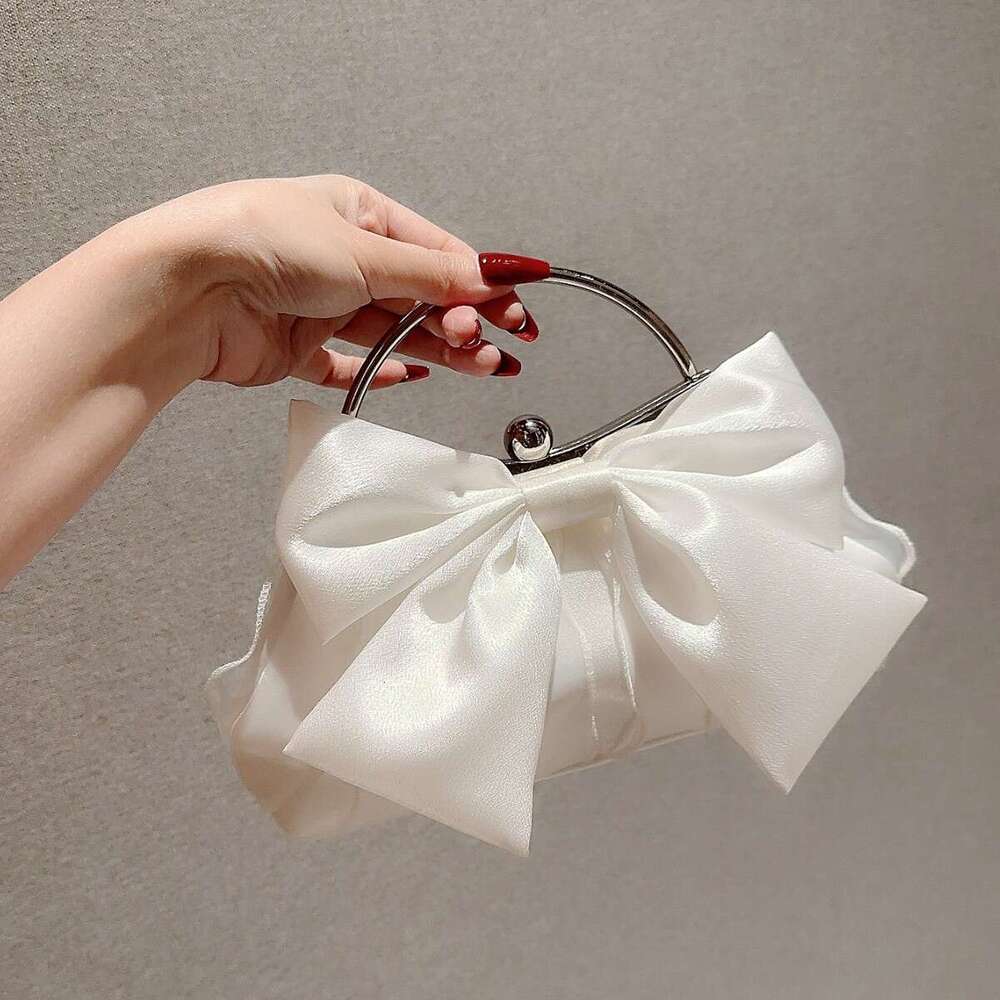 Hot Selling White Wedding Banquet Fairy Dinner Handbags, High-End Dress Bags, Chain Bags