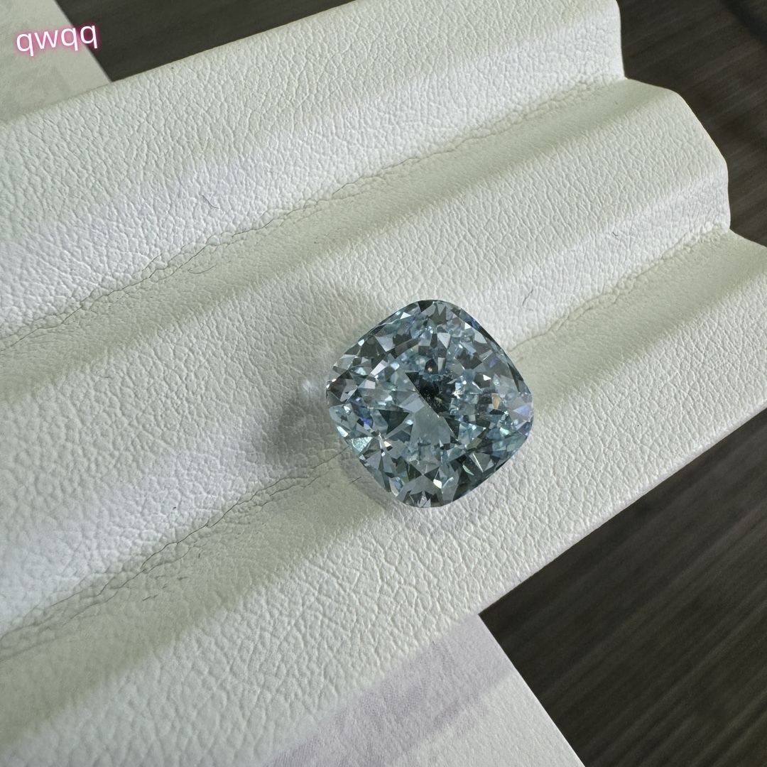 Lanphear Fancy Blue Color IGI Certified CVD VS2 5.13Ct Lab Diamond Cushion Cut Fancy Shape Lab Grown Diamond HPHT Loose Diamond
