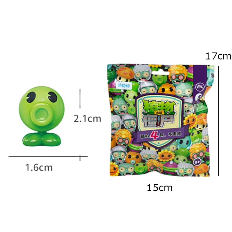 Blind Box Mengzi Plants Vs Zombies Licensed Chibi Mini Figure Set 4 Styles Battle Role Play Collectible Toys Bulk Stock Kids Birthday Party Favors Gif