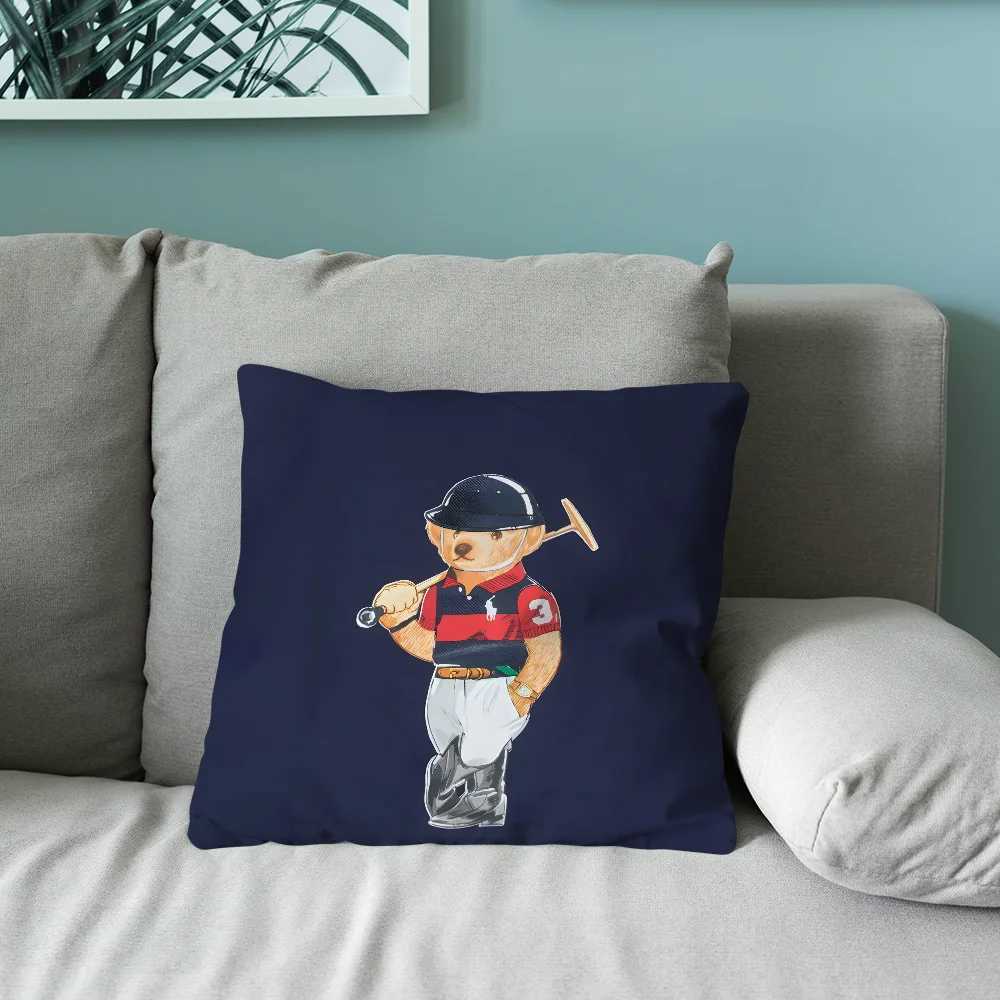 Cartoon Cool P-Paolo B-BearS Soft Cushion Shell Used for Home Decoration and Bedding S25423