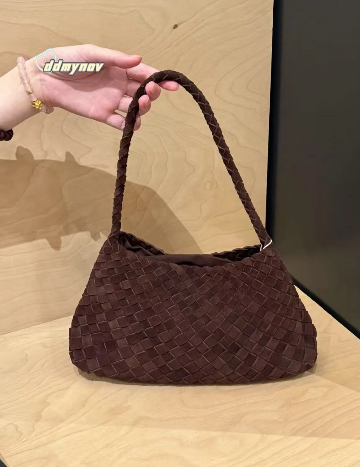 Designer woven top layer cowhide hot womens french basket handmade leather tote bag shoulder ddmynov