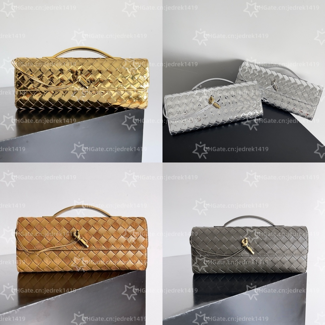 Designer Clutch bag Andiamo woman dinner bag top quality nappa leather handbag classic party bag casual intrecciato pouch fashion shopping bag