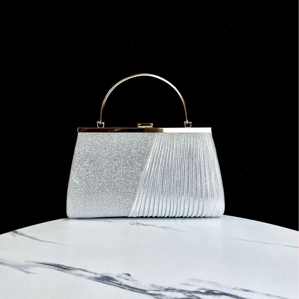 New Evening Handbag, Banquet Shining Square Bag, Party Small Bag With Diamond Inlaid Handhold