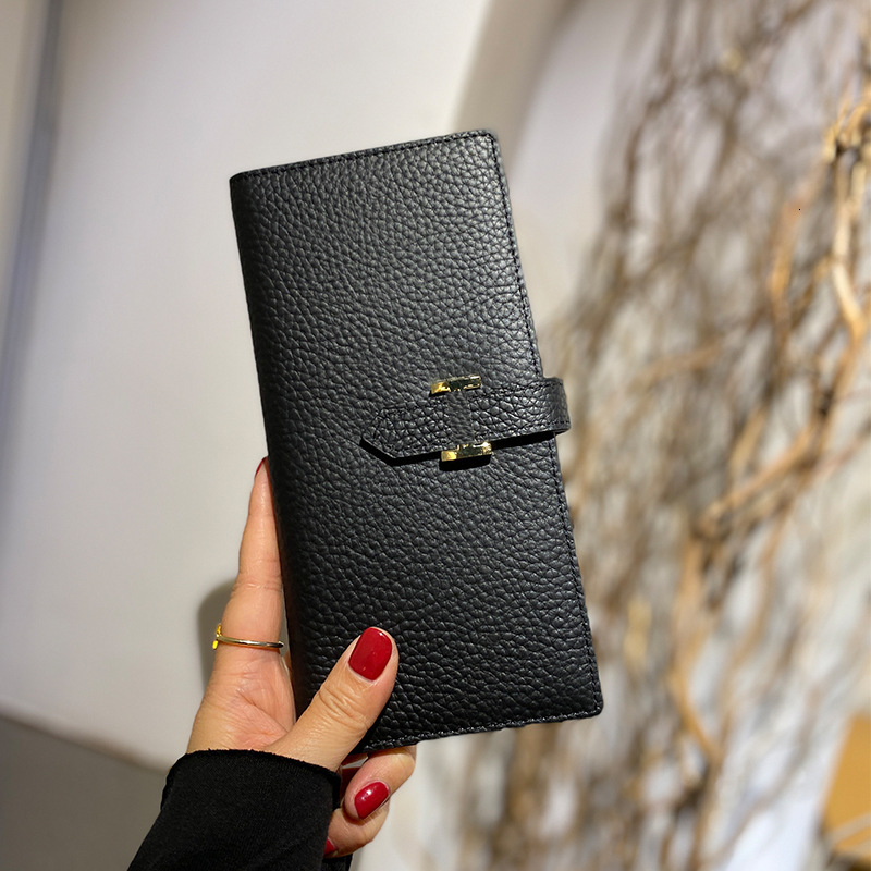 Designer Genuine Leather Niche Design For Long Styles New High End Women S Multifunctional Folding Wallet hot Key Pouch