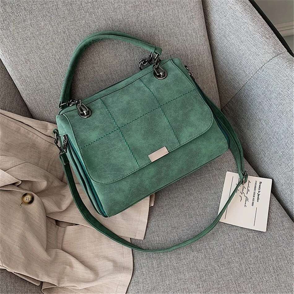 Matte Ladies Scrub Women's Shoulder Crossbody Large Capacity PU Leather Casual Tote Travel Handbag Boston Female Bag