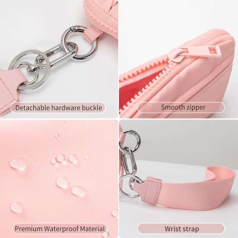 DHGadgets Latest Design Small Pink Polyester Transparent Waterproof Outdoor Portable Purse For Women