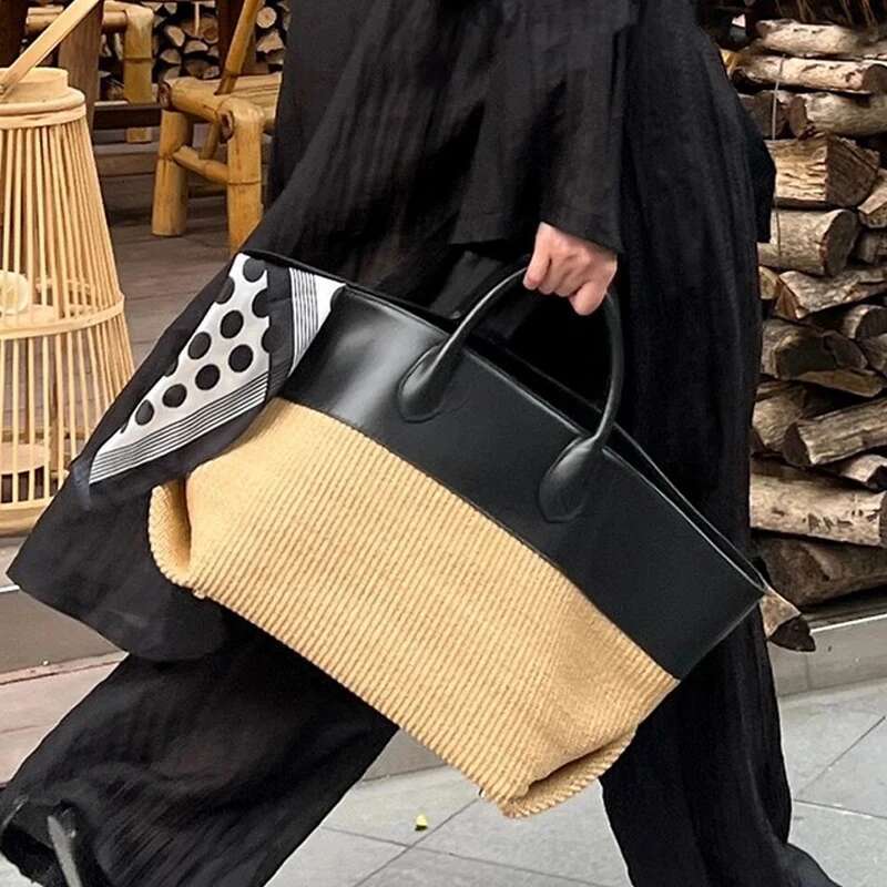 Designer's bag Genuine Leather Straw Tote Bags For Women Designer Handbags Purses 2024 New In Cowhide Top Handle Large Capacity Shoulder