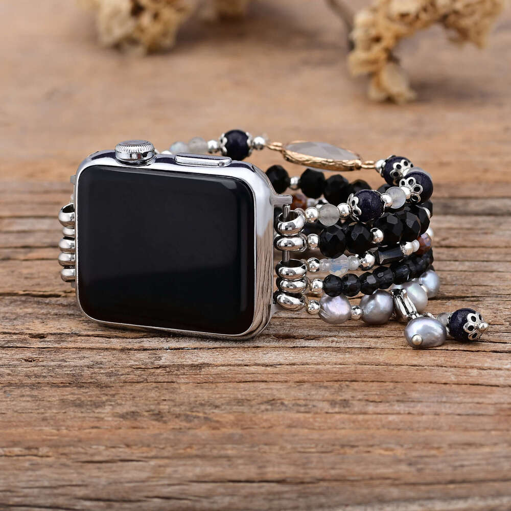 Bohemian style Apple/Samsung/Phoebe watch with stone handmade beaded strap