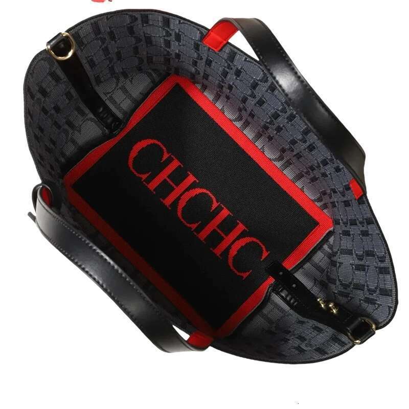CH Daily Commuter Versatile Tote Superior Fashion Shoulder Pure Colour Letter Printing Design Ladies Bucket Bag